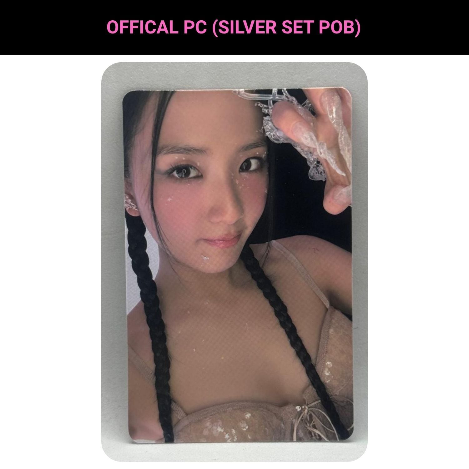 BLACKPINK Jisoo '' Deadline '' Silver Set POB Photocard