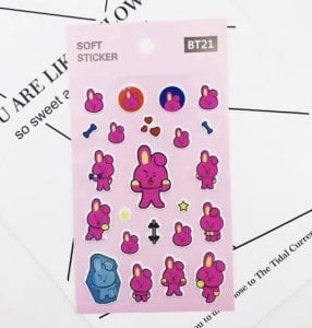 BT2 BT21 Üye Sticker (3D)