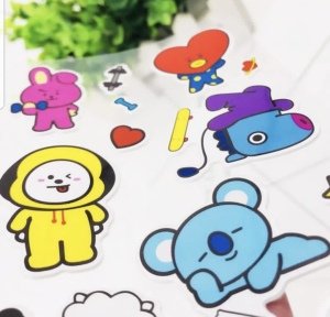 BT2 BT21 Üye Sticker (3D)