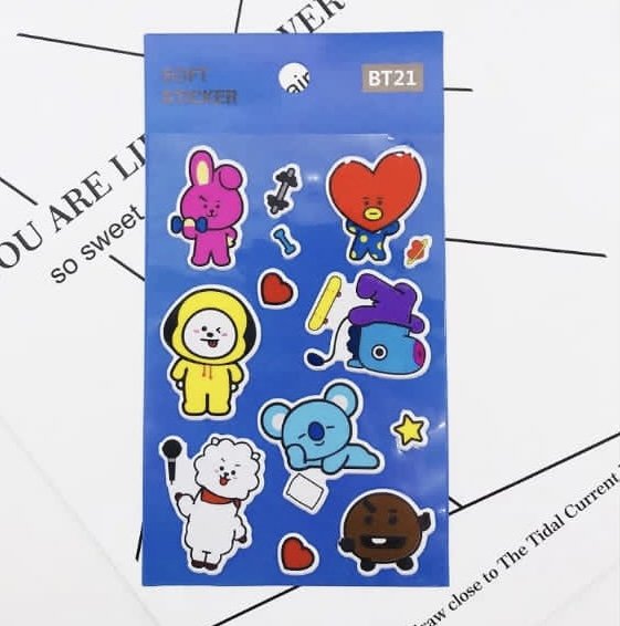 BT2 BT21 Üye Sticker (3D) BTS