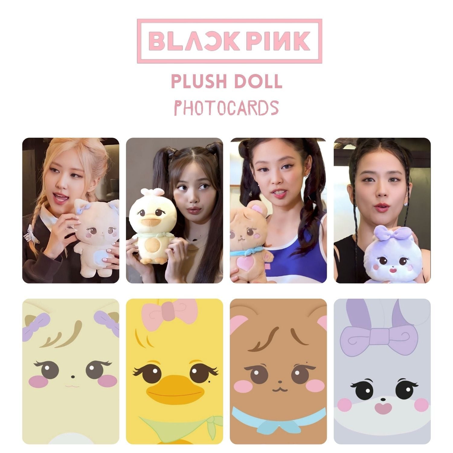 BLACKPINK '' PLUSH DOLL '' Photocards Set 2