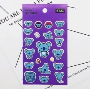 BT2 BT21 Üye Sticker (3D) KOYA