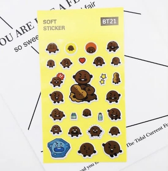 BT2 BT21 Üye Sticker (3D) SHOOKY