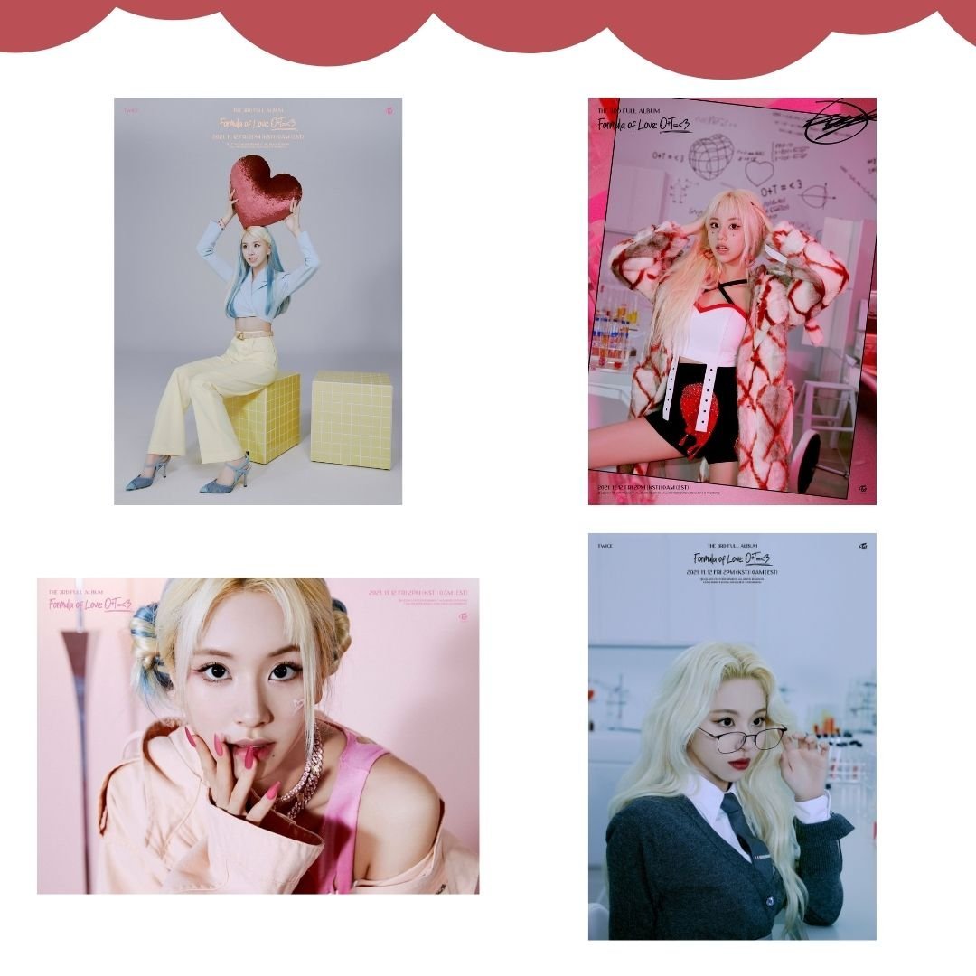 TWICE CHAEYOUNG '' Formula of Love: O+T=<3 '' Poster Set