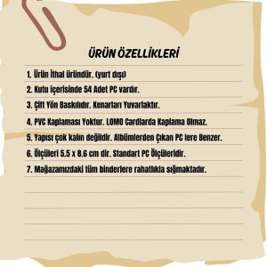 LE SSERAFIM '' Hot '' Çift Yön Baskılı Lomo Card Seti