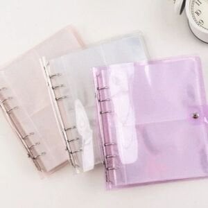 Yumuşak Kapaklı Şeffaf Simli A5 Binder Dosyası