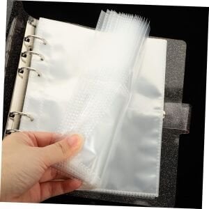 Yumuşak Kapaklı Şeffaf Simli A5 Binder Dosyası