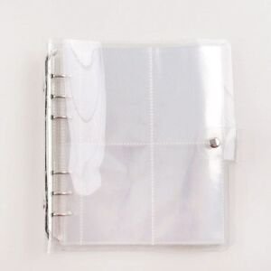 Yumuşak Kapaklı Şeffaf Simli A5 Binder Dosyası Beyaz