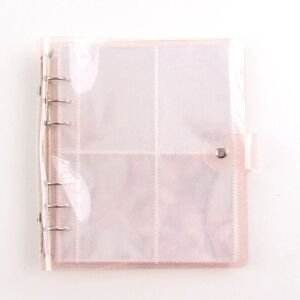 Yumuşak Kapaklı Şeffaf Simli A5 Binder Dosyası Pembe