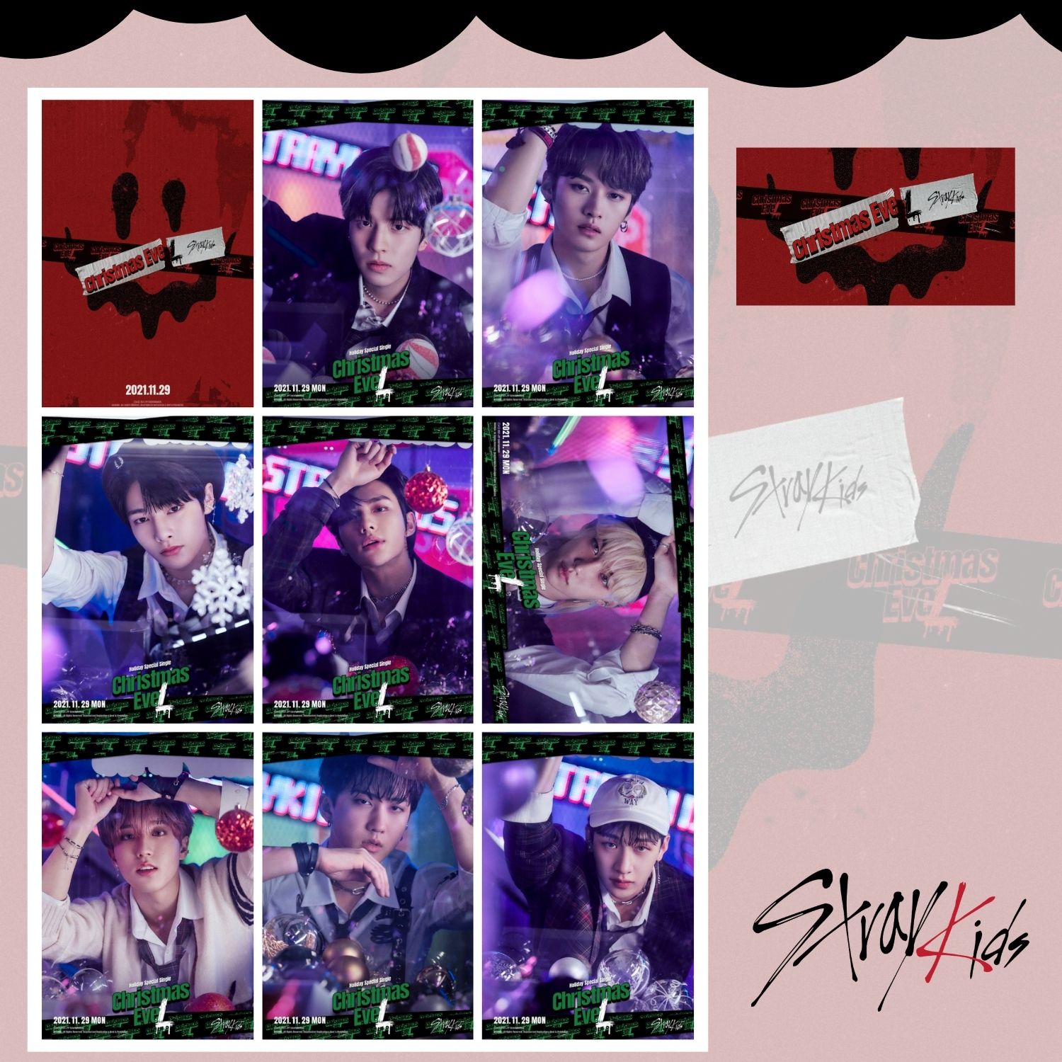 STRAY KIDS “Christmas EveL.” Fotokart Seti