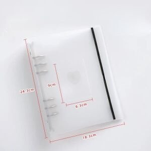 Sert Kapaklı Şeffaf A5 Binder Dosyası