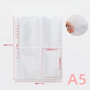 Sert Kapaklı Şeffaf A5 Binder Dosyası