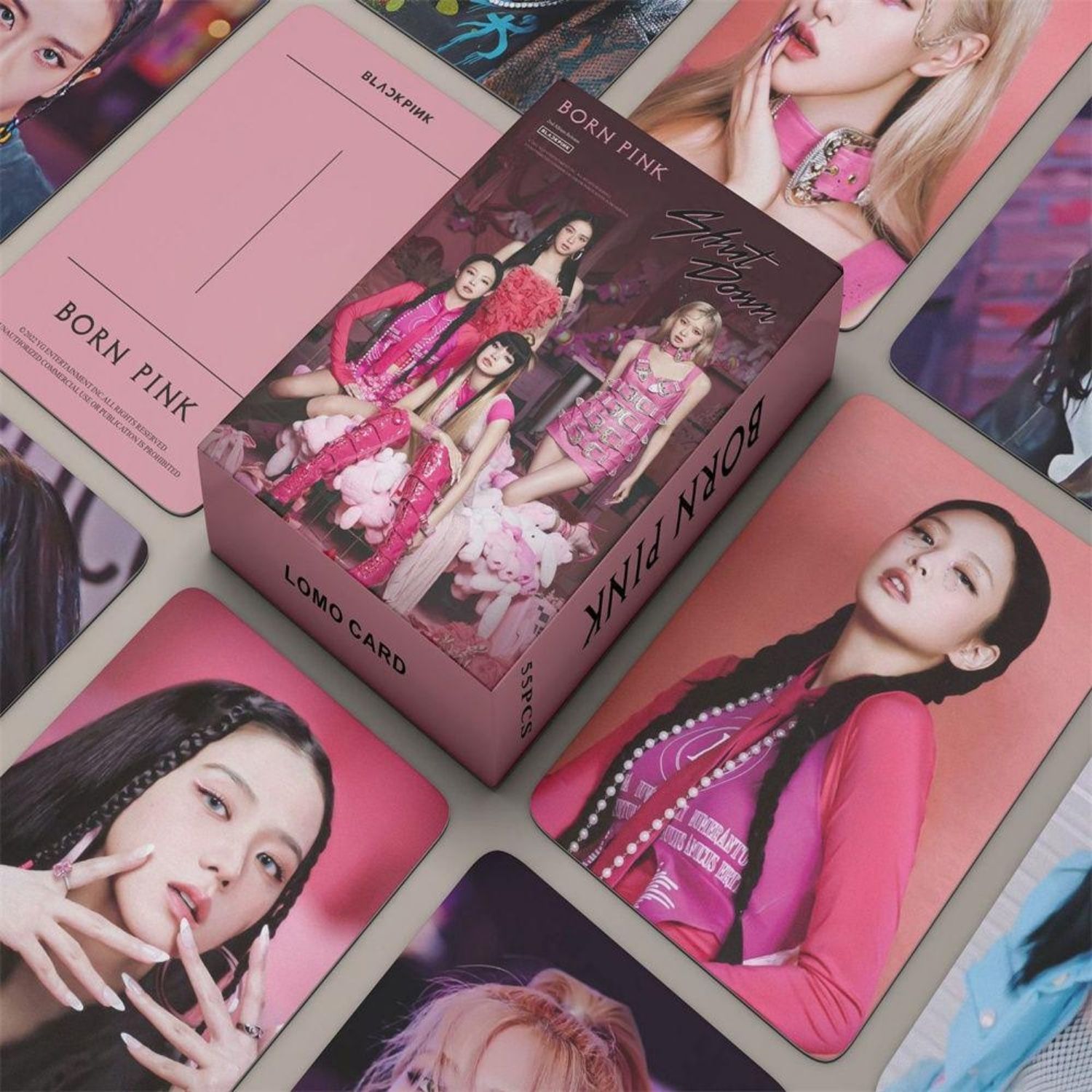 BLACKPINK '' Born Pink '' Çift Yön Baskılı Hologramlı Laser/Lomo Card Seti