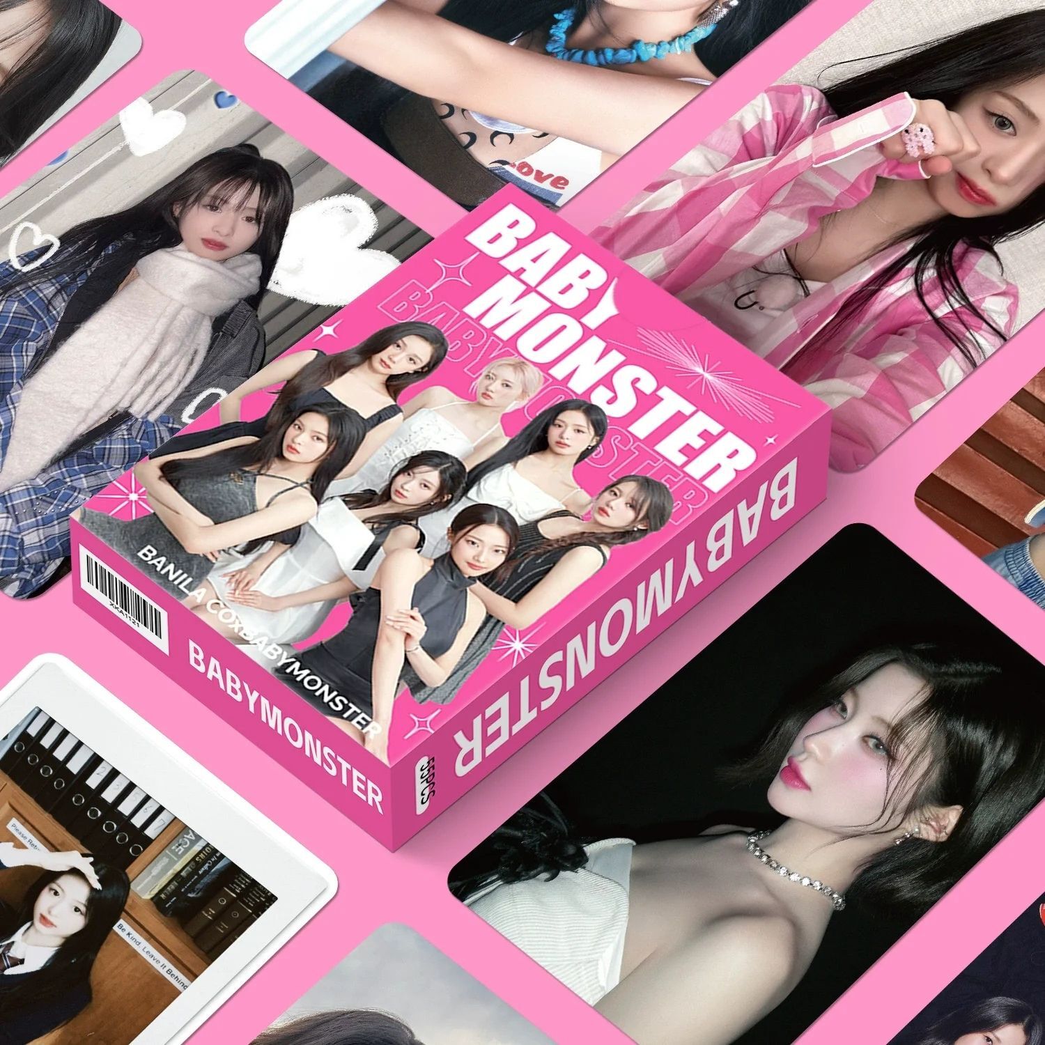 BABYMONSTER  Çift Yön Baskılı Hologramlı Laser/Lomo Card Seti