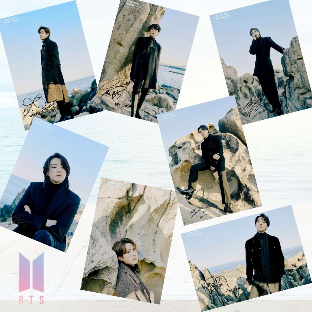 BTS ''2021 Winter Package'' İmzalı Üye Kartpostalları