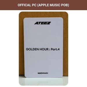 ATEEZ Wooyoung '' GOLDEN HOUR : Part.4 '' Digipack Ver. Apple Music POB Photocard