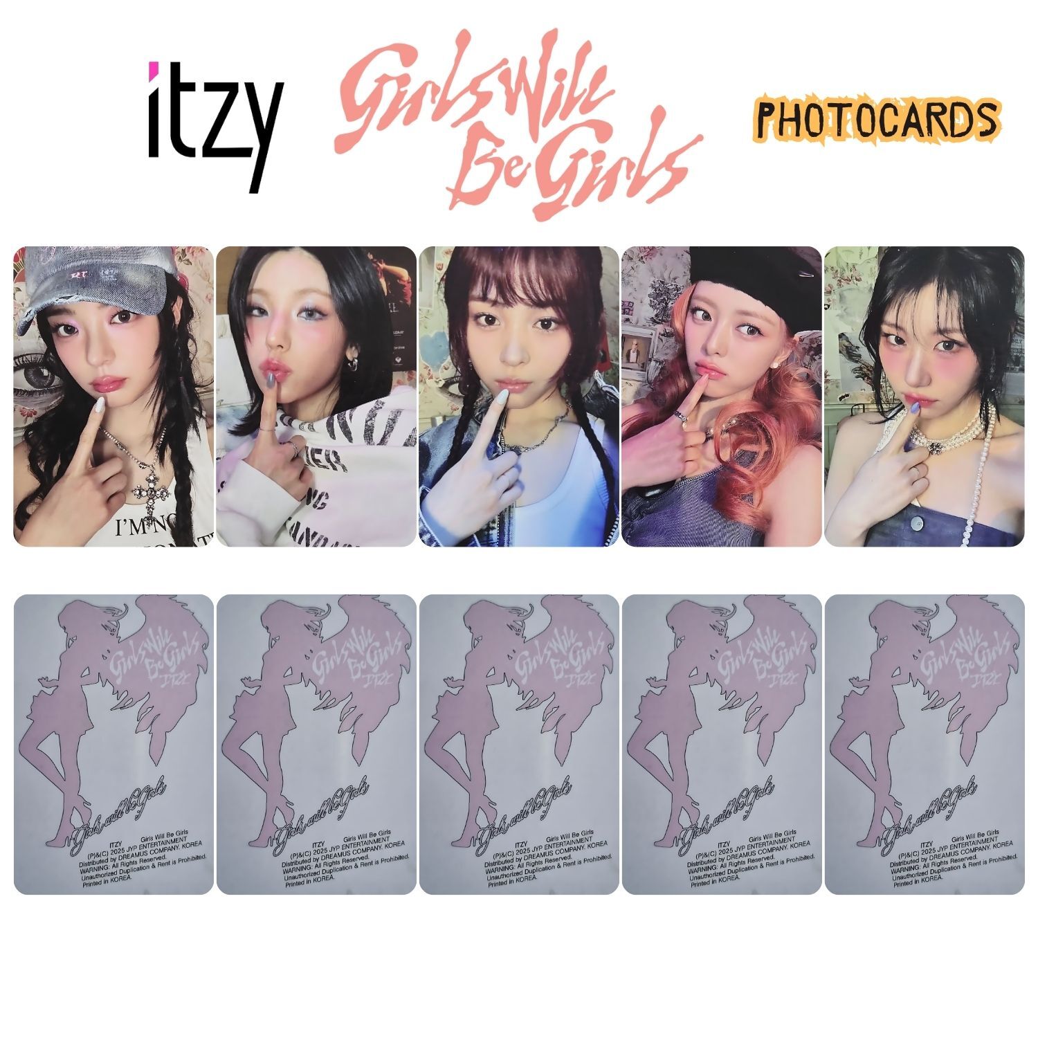 ITZY '' Girls Will Be Girls '' Folder ver.  Photocards
