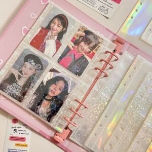 Binder Dosyası İç Sayfa Kalp Desenli (10 Adet)