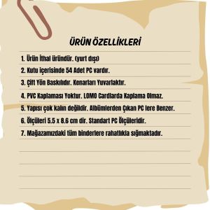 TXT '' Freefall '' Çift Yön Baskılı Lomo Card Seti