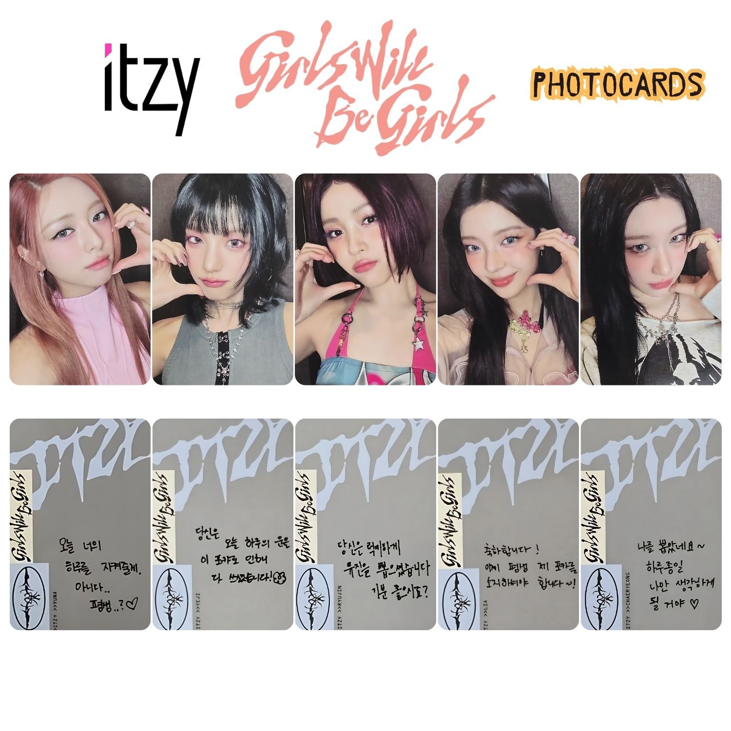 ITZY '' Girls Will Be Girls '' Binder ver.  Photocards