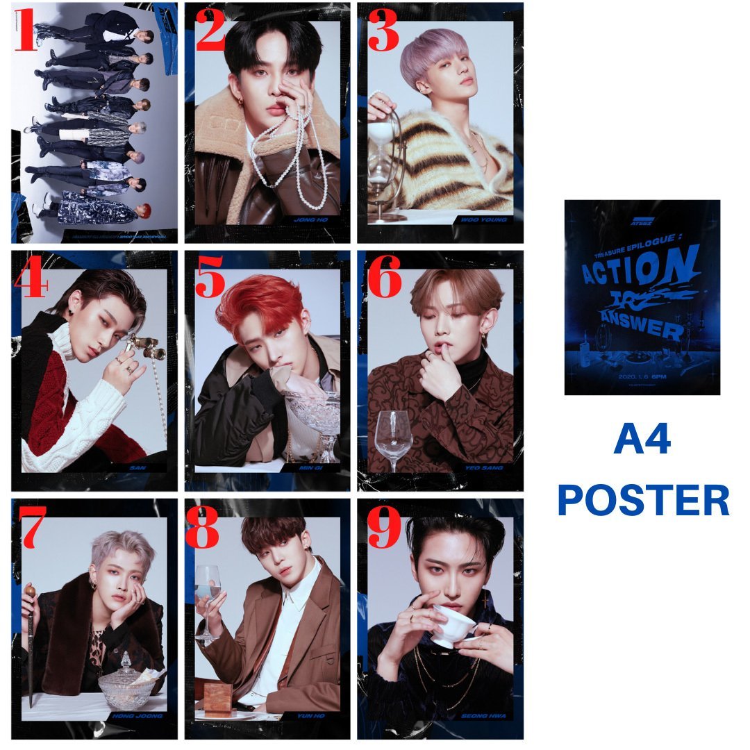 ATEEZ ''Action to answer'' Grup ve Üye Posterleri