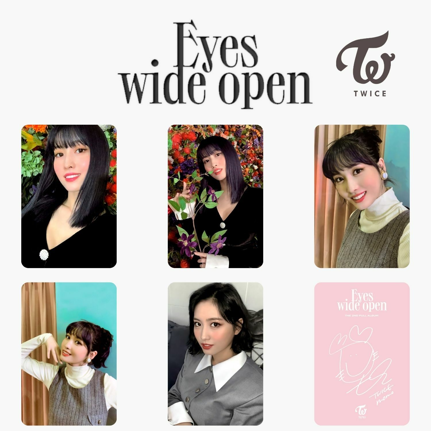 TWICE Momo '' Eyes wide Open '' Album Kart Seti
