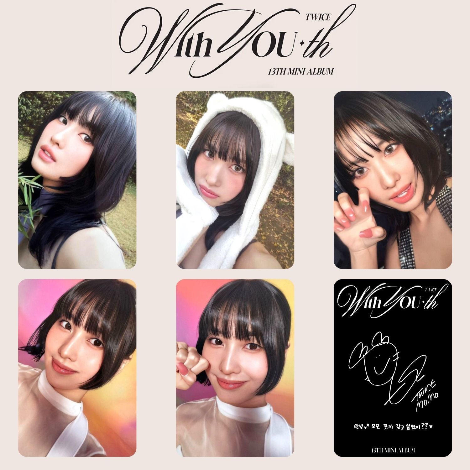 TWICE Momo '' With Youth '' Photocard Set