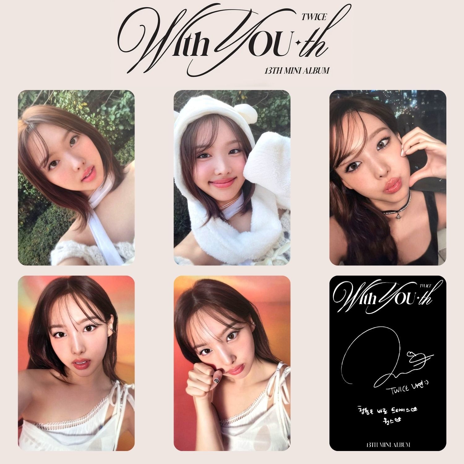 TWICE Nayeon '' With Youth '' Photocard Set