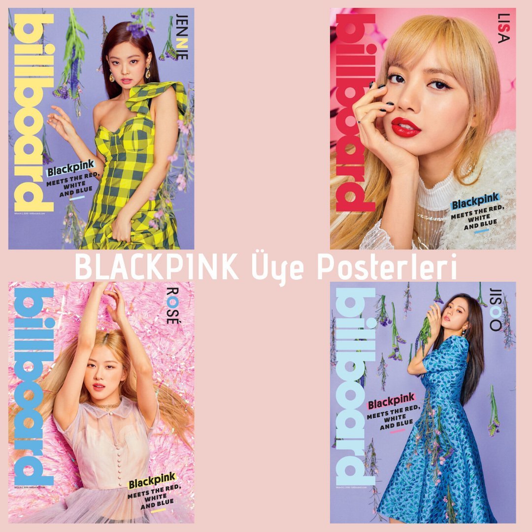 BLACKPINK Bilboard Üye Posterleri