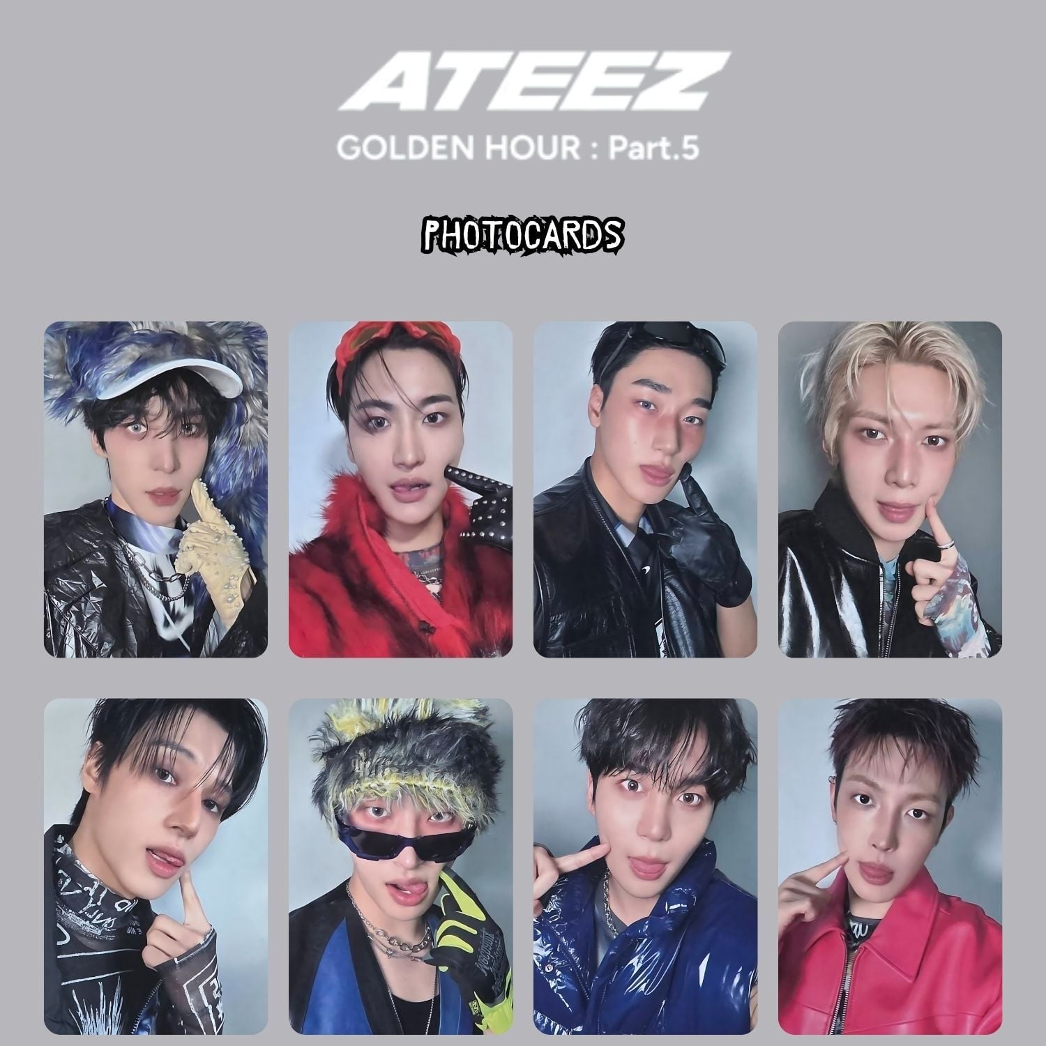 ATEEZ  '' Golden Hour Pt.5 '' Photocards Set POB 2