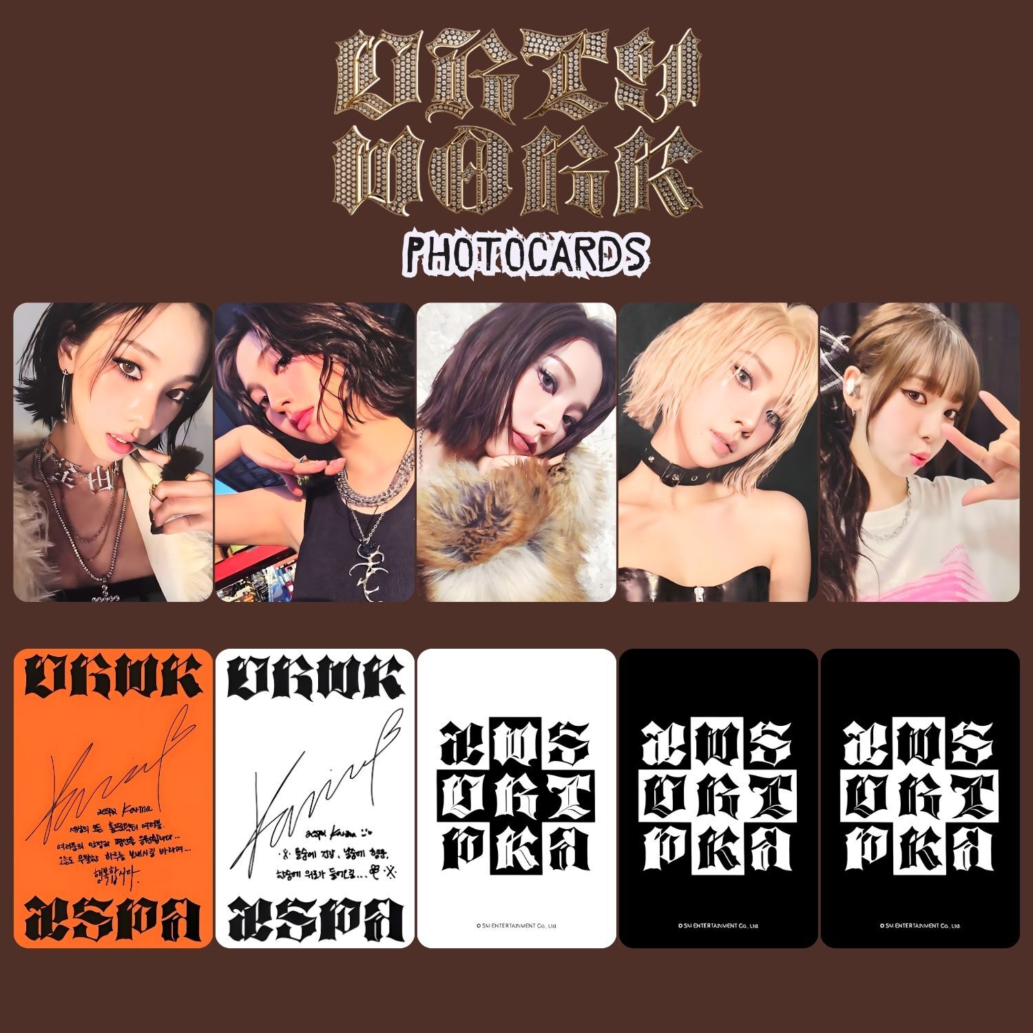 AESPA Karina  '' Dirty Work '' Photocards Set