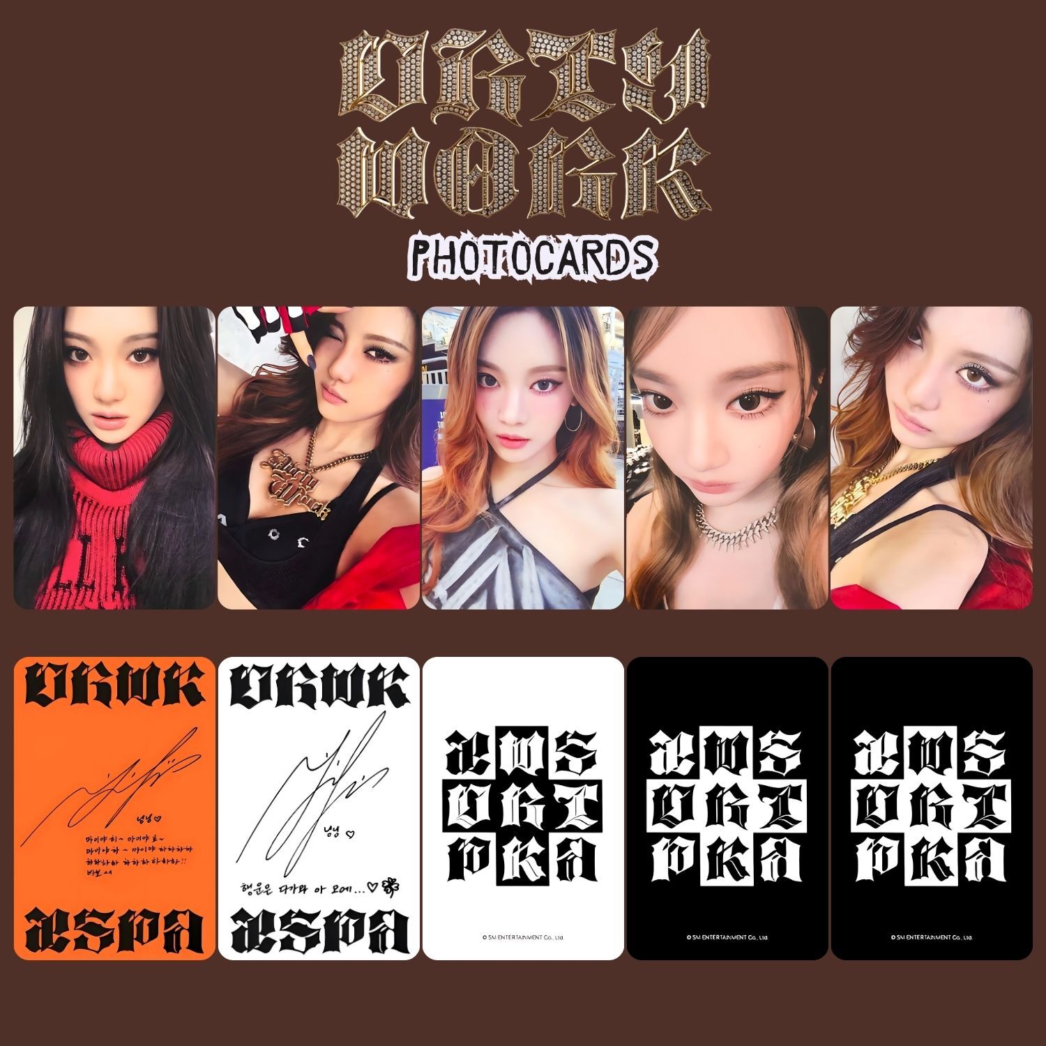 AESPA NingNing '' Dirty Work '' Photocards Set