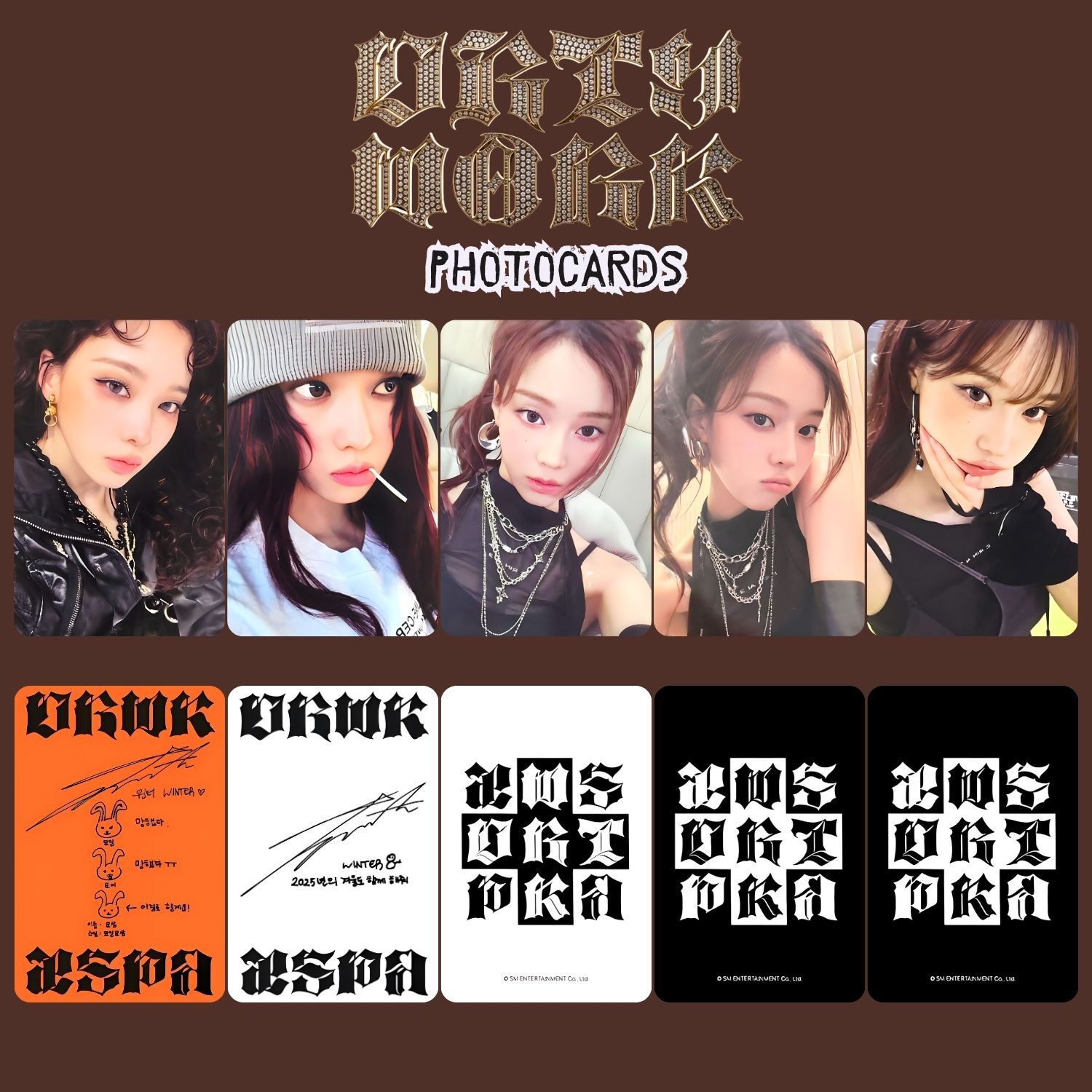 AESPA Winter '' Dirty Work '' Photocards Set