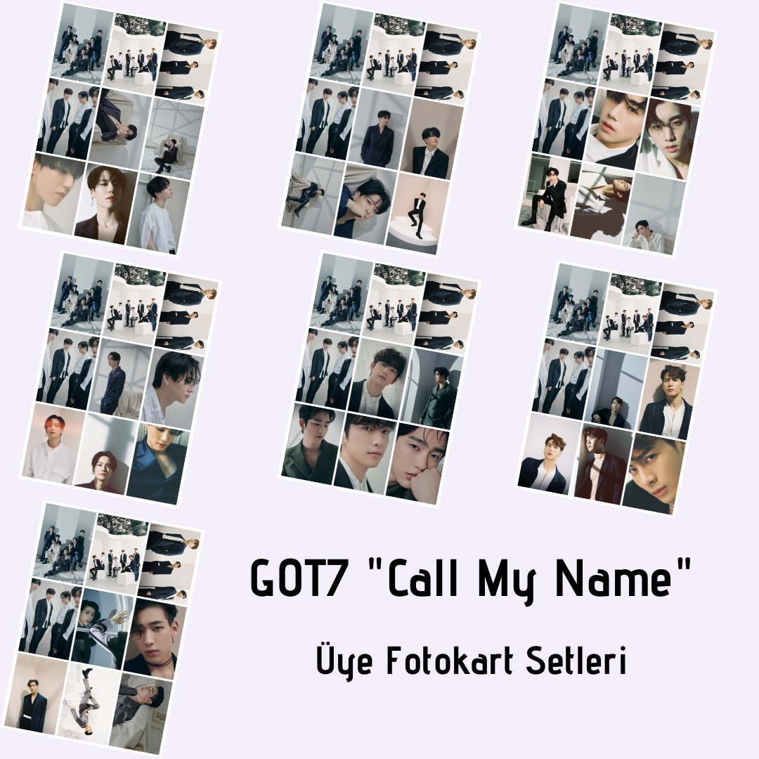 GOT7 ''Call My Name'' Üye Fotokart Setleri