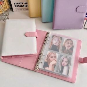 Macaron Beyaz Pembe A5 Binder Dosyası