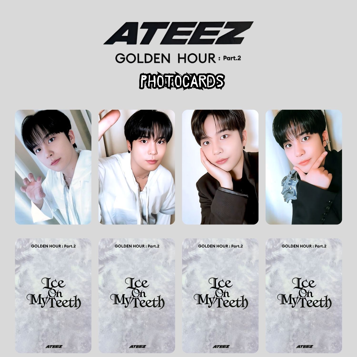 ATEEZ Jongho '' Golden Hour : Pt2 '' Photocards Set