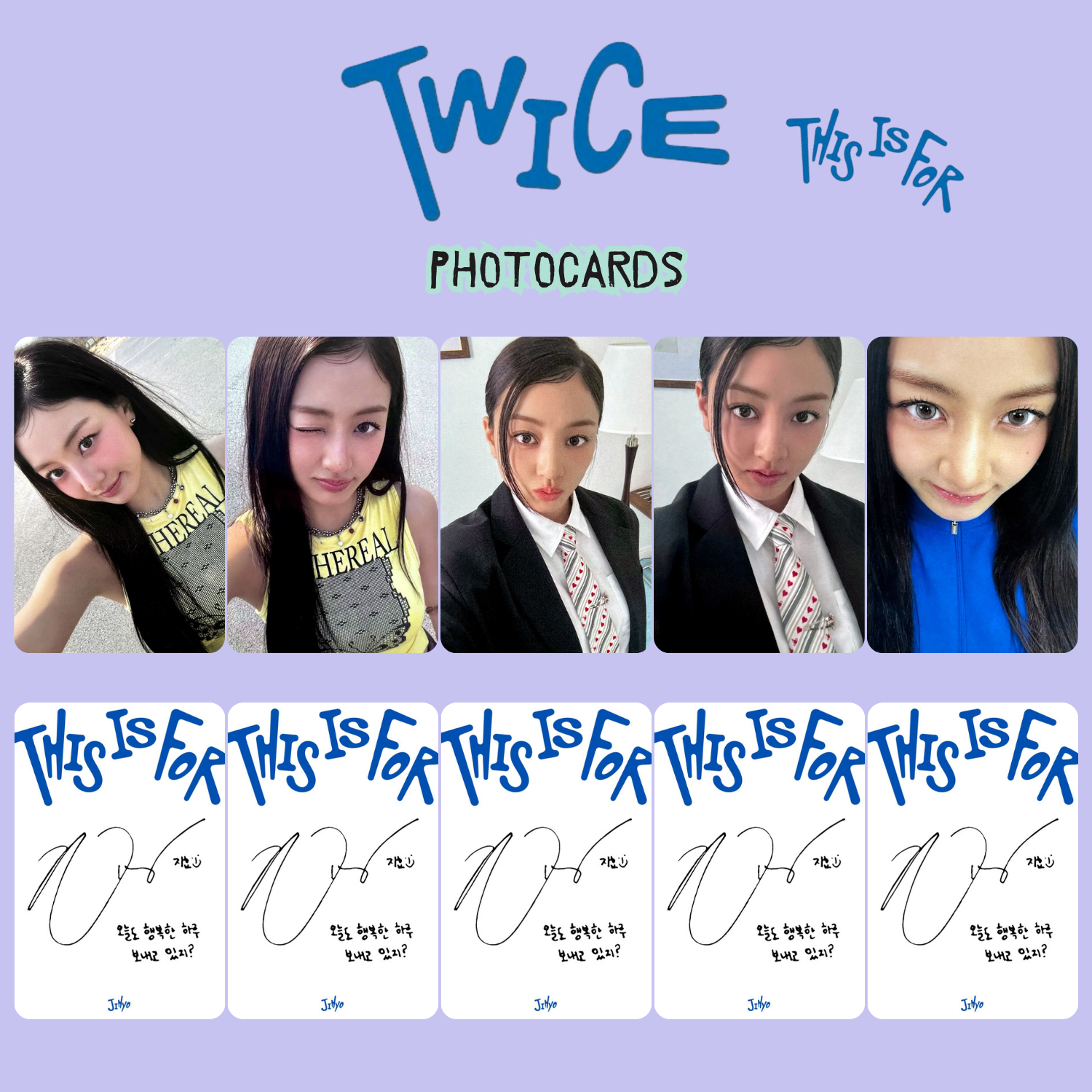 TWICE Jihyo '' This is For '' Photocards Set