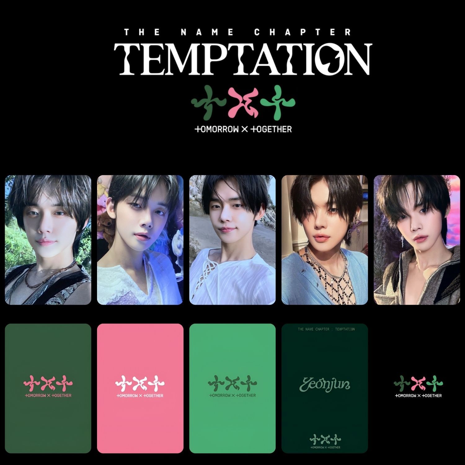 YEONJUN K-POPタレントカード 16枚セット TXT Yeonjun '' Temptation '' Albüm Kart Seti