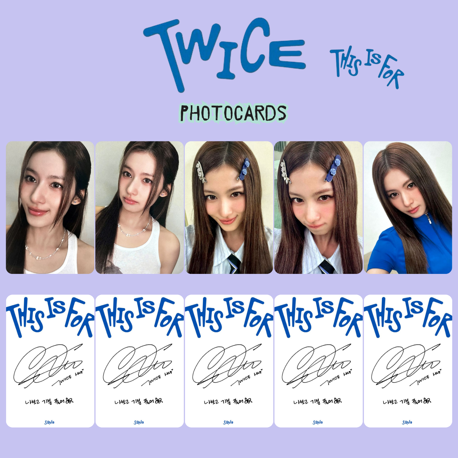TWICE Sana '' This is For '' Photocards Set