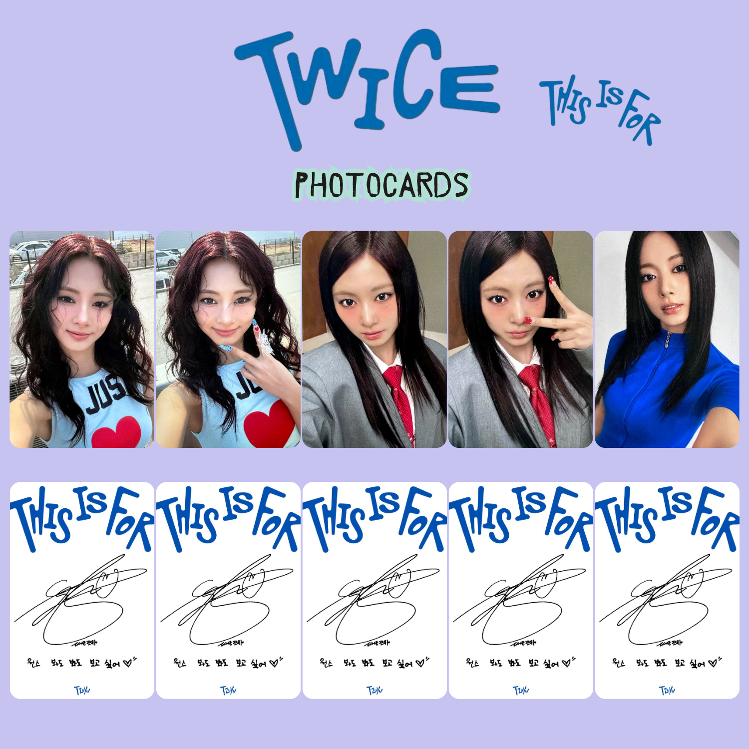 TWICE Tzuyu '' This is For '' Photocards Set