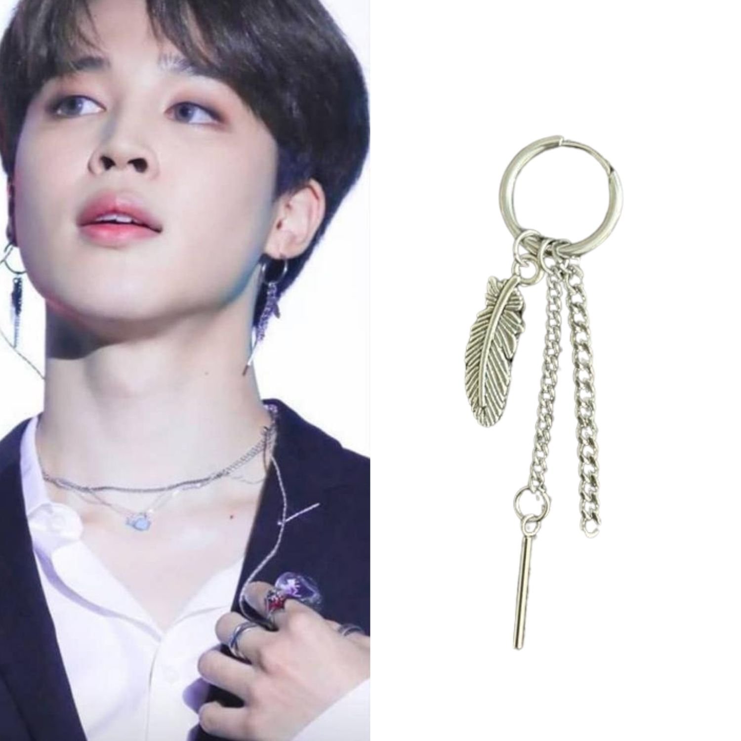 BTS ''Jimin'' Küpe 14 Kulağı Delikli