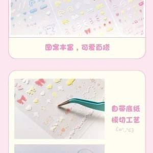 Tavşan Kulak Sticker Pembe