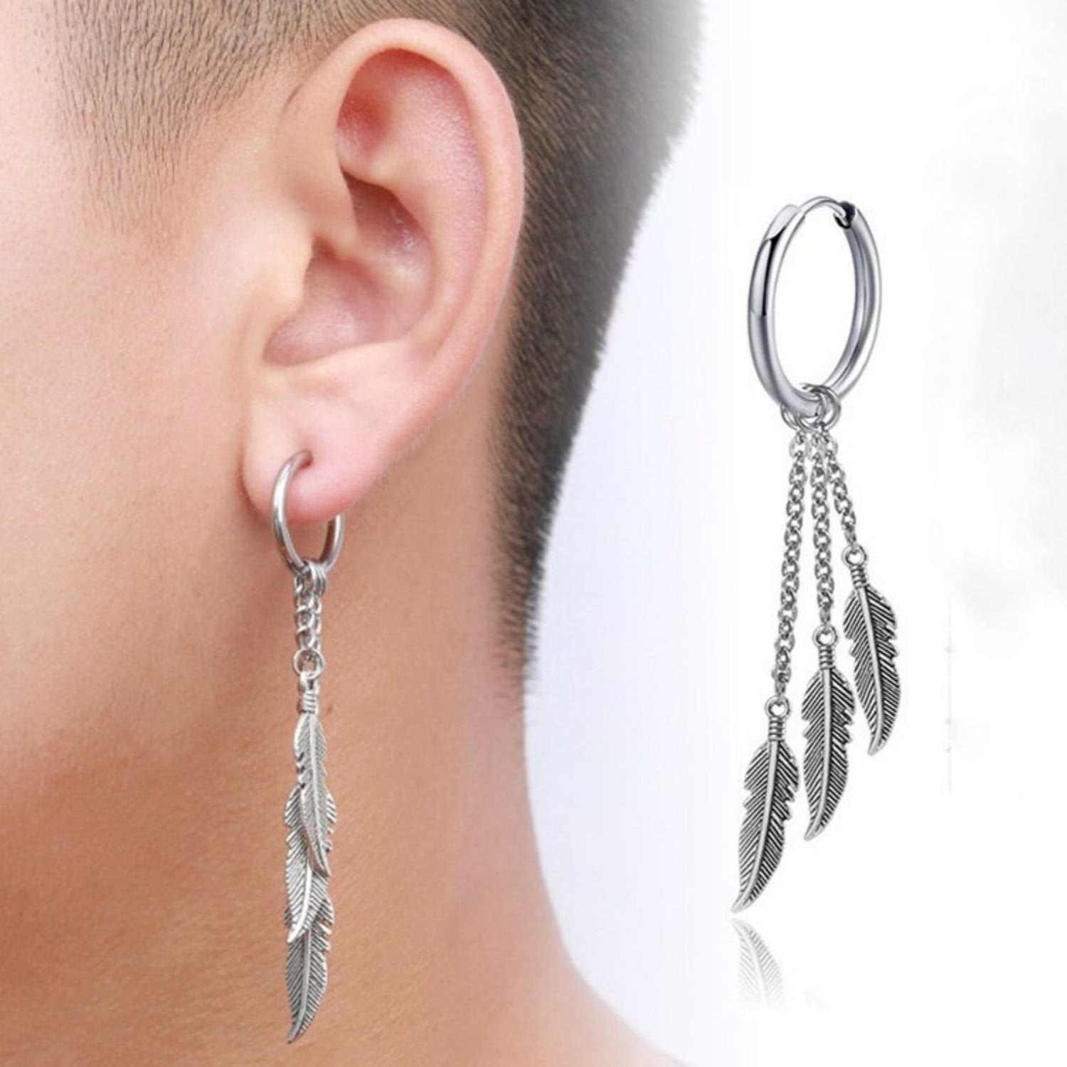 KPOP Idol Küpe 3 Kulağı Delikli