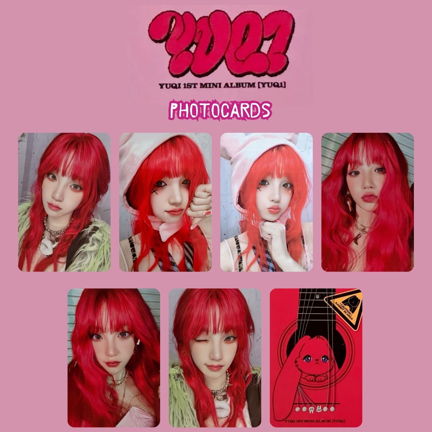 G)I-DLE YUQI '' Yuq1 1st Mini Album'' Rabbit Ver. Photocards Set