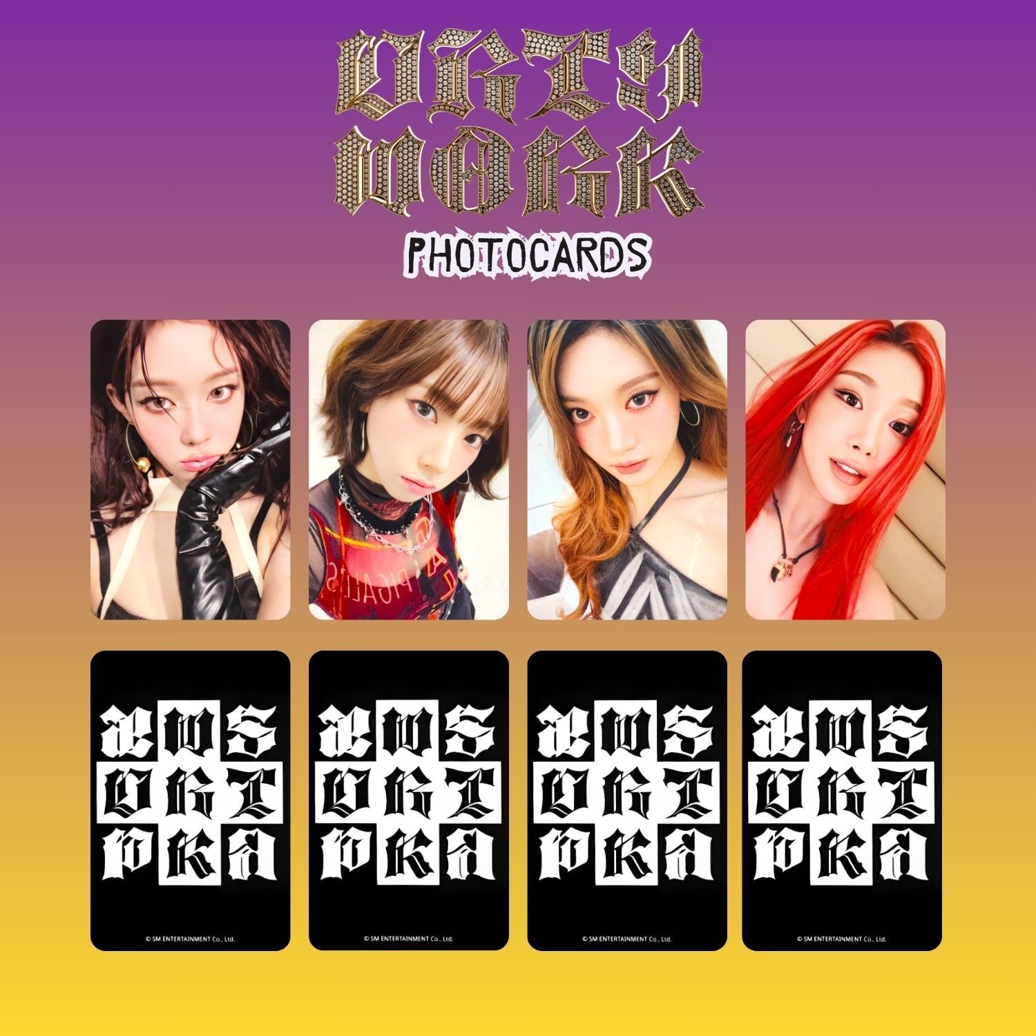 AESPA '' Dirty Work '' Photocards Set POB 1