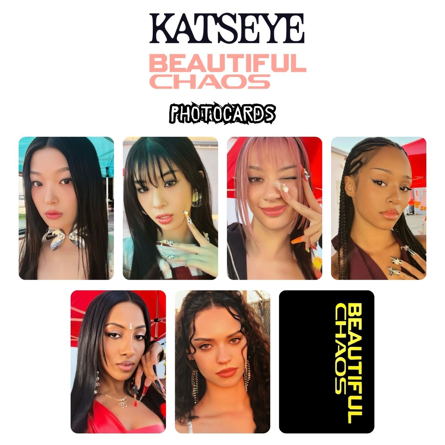 KATSEYE  '' Beautiful Chaos '' Photocards Set 1