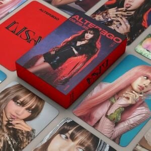 BLACKPINK Lisa '' Alter Ego '' Çift Yön Baskılı Hologramlı Lazer/Lomo Card Seti