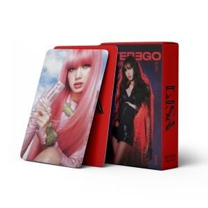 BLACKPINK Lisa '' Alter Ego '' Çift Yön Baskılı Hologramlı Lazer/Lomo Card Seti