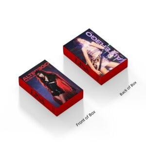BLACKPINK Lisa '' Alter Ego '' Çift Yön Baskılı Hologramlı Lazer/Lomo Card Seti