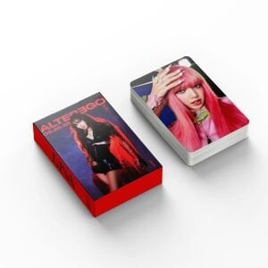 BLACKPINK Lisa '' Alter Ego '' Çift Yön Baskılı Hologramlı Lazer/Lomo Card Seti